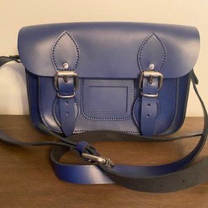 Blue Leather Satchel